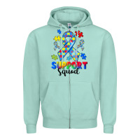 Seafoam support squad autism Zipper Hoodie - CowGirlArtShop