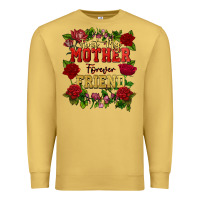 Antique Gold First my mother forever my friend Mother's Day Premium Sweatshirt - FaDigitalArtStudio