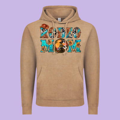 Western Rodeo Mom Vintage Hoodie Designed By Bundleandbundleshop