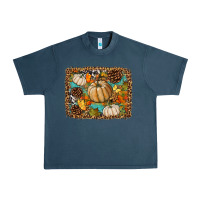 Midnight Navy fall pumpkin background Urban Heavy Tee - BundleAndBundleShop