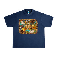 Navy fall pumpkin background Urban Heavy Tee - BundleAndBundleShop