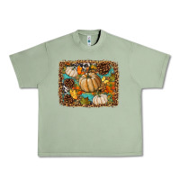 Oil Green fall pumpkin background Urban Heavy Tee - BundleAndBundleShop