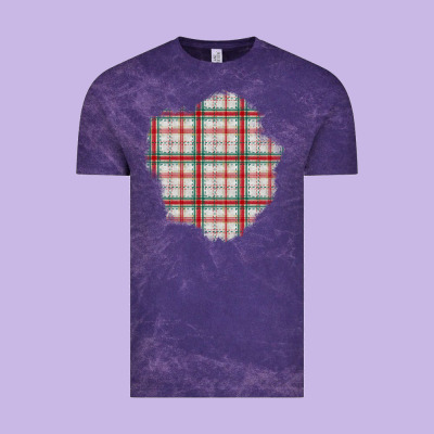 Christmas Tartan Patch Vintage Tee Designed By Bundleandbundleshop