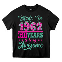 Black made in 1962, 60 years of being awesome Heavy Core Tee - Jasminsmagicworld