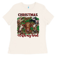 Bone christmas with my herd cows Ladies Tee - BarkalooDesign