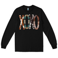 Black Xoxo Leopard Heart Long Sleeve Tee - Bettercallsaul