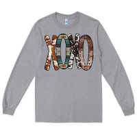 Heather Grey Xoxo Leopard Heart Long Sleeve Tee - Bettercallsaul