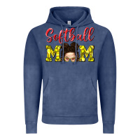 Vintage Denim Softball Mom Vintage Hoodie - BundleAndBundleShop