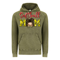 Vintage Olive Softball Mom Vintage Hoodie - BundleAndBundleShop