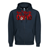 Navy Hey there Cupid Valentine's Day Zipper Hoodie - HowdyJamesFarm