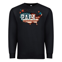 Black all american papa Premium Sweatshirt - FaDigitalArtStudio