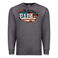 Charcoal Heather all american papa Premium Sweatshirt - FaDigitalArtStudio