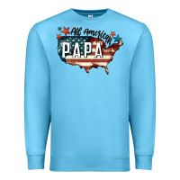 Ocean Blue all american papa Premium Sweatshirt - FaDigitalArtStudio