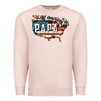 Pale Pink all american papa Premium Sweatshirt - FaDigitalArtStudio