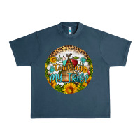 Midnight Navy teaching my tribe round earring Urban Heavy Tee - BundleAndBundleShop