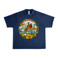 Navy teaching my tribe round earring Urban Heavy Tee - BundleAndBundleShop