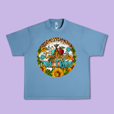 Teaching My Tribe Round Earring Urban Heavy Tee Designed By Bundleandbundleshop