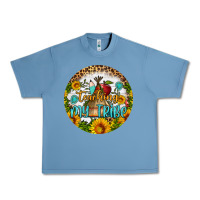 Pebble Blue teaching my tribe round earring Urban Heavy Tee - BundleAndBundleShop