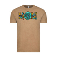 Vintage Coffee Western Mom With Turquoise Gemstone Vintage Tee - BundleAndBundleShop