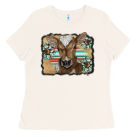 Bone western wreath baby calf Ladies Tee - BarkalooDesign