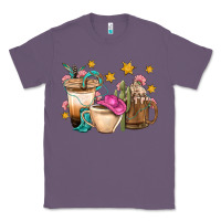 Lavender Western Cowgirl Coffee Cup Bbs Classic Tee - BundleAndBundleShop