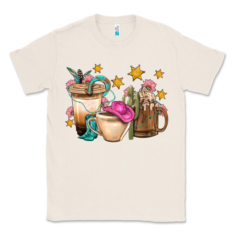 Western Cowgirl Coffee Cup Bbs Classic Tee by BundleAndBundleShop | Teevron