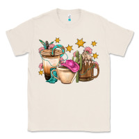 Natural Western Cowgirl Coffee Cup Bbs Classic Tee - BundleAndBundleShop