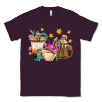 Plum Western Cowgirl Coffee Cup Bbs Classic Tee - BundleAndBundleShop