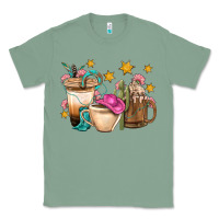 Sage Western Cowgirl Coffee Cup Bbs Classic Tee - BundleAndBundleShop