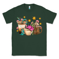 Sports Green Western Cowgirl Coffee Cup Bbs Classic Tee - BundleAndBundleShop