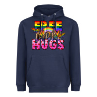 Navy Free Mom hugs Heavyweight Hoodie - FaDigitalArtStudio