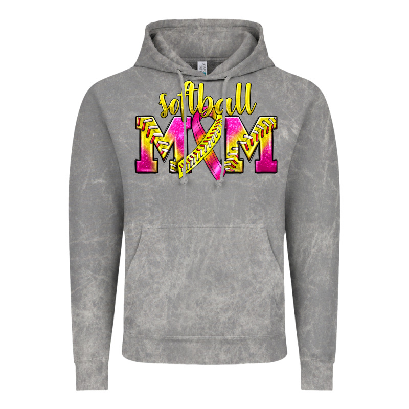 Softball Mom Breast Cancer Vintage Hoodie by BundleAndBundleShop | Teevron