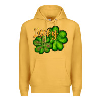 Mustard St. Patrick's Lucky and shamrock Premium Hoodie - OliviaCreatesArt