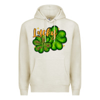Oatmeal Heather St. Patrick's Lucky and shamrock Premium Hoodie - OliviaCreatesArt