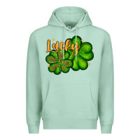 Seafoam St. Patrick's Lucky and shamrock Premium Hoodie - OliviaCreatesArt