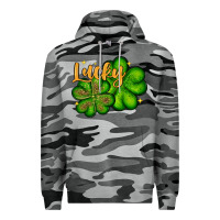 Slate Camo St. Patrick's Lucky and shamrock Premium Hoodie - OliviaCreatesArt