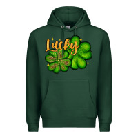 Sports Green St. Patrick's Lucky and shamrock Premium Hoodie - OliviaCreatesArt