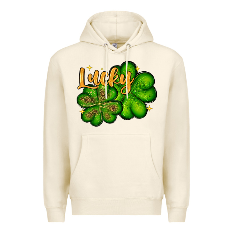 St. Patrick's Lucky And Shamrock Premium Hoodie by OliviaCreatesArt | Teevron