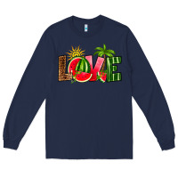 Navy love watermelon Long Sleeve Tee - RanaPortraitStore