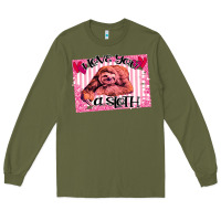 Army Green Valentine Sloth Long Sleeve Tee - Bettercallsaul