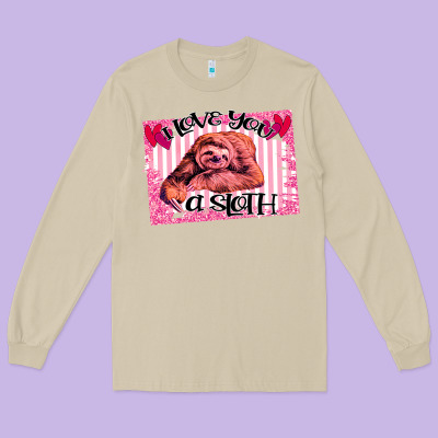 Valentine Sloth Long Sleeve Tee Designed By Bettercallsaul