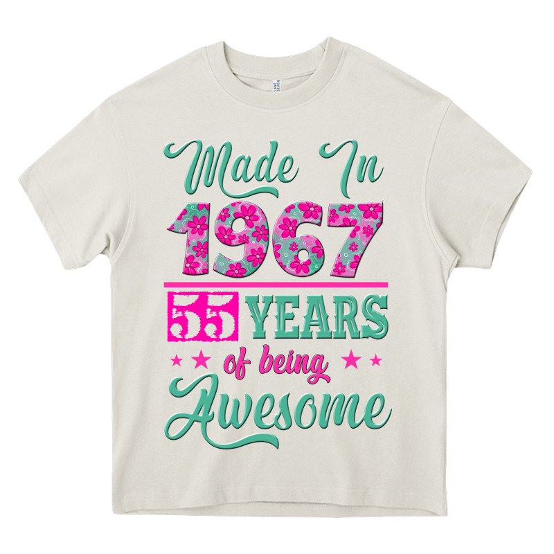 Made In 1967, 55 Years Of Being Awesome Heavy Core Tee by Jasminsmagicworld | Teevron