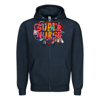 Navy super nurse Zipper Hoodie - CowGirlArtShop