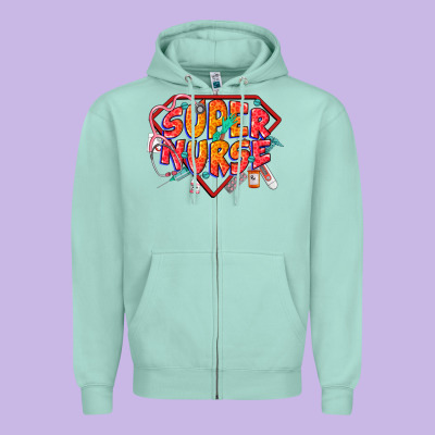 Super Nurse Zipper Hoodie Designed By Cowgirlartshop