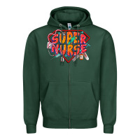Sports Green super nurse Zipper Hoodie - CowGirlArtShop