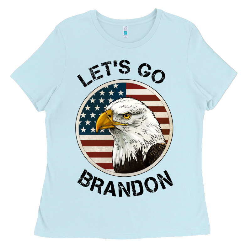 Lets Go Brandon American Bald Eagle Ladies Tee by Jasminsmagicworld | Teevron