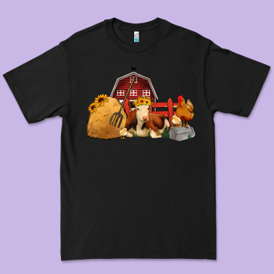 Red Barn Farm Animals Premium Tee Designed By Jasminsmagicworld