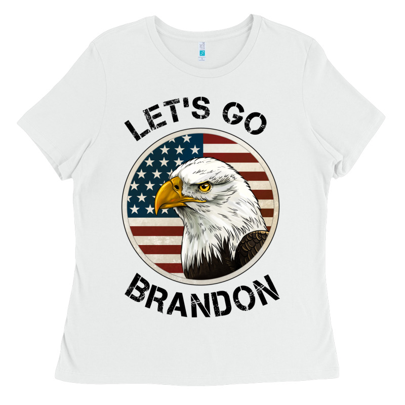Lets Go Brandon American Bald Eagle Ladies Tee by Jasminsmagicworld | Teevron