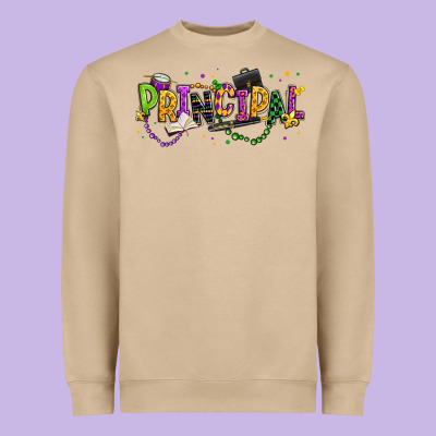 Mardi Gras Principal Heavyweight Sweatshirt Designed By Texasbilliewilder