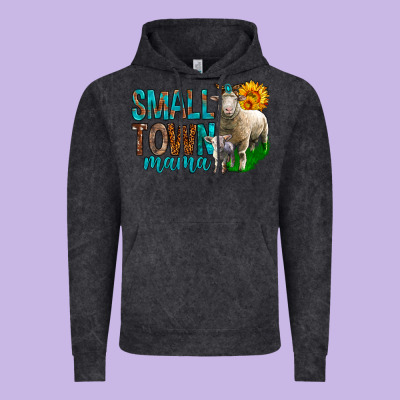Small Town Mama With Sheeps Vintage Hoodie Designed By Bundleandbundleshop